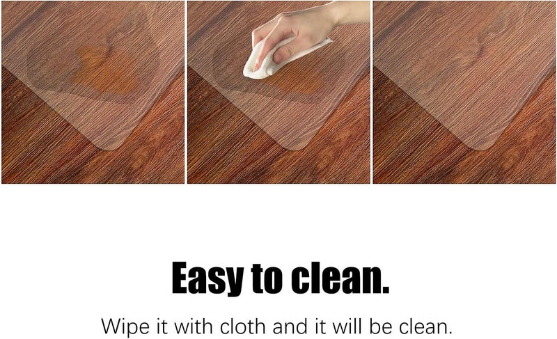 Azadx Office Chair Mat for Hard Floors 48 X 48, Clear PVC Hardwood Floor Mat, Durable Plastic Floor Protector for Home and Office use (48" X 48" Rectangle) - Image 4
